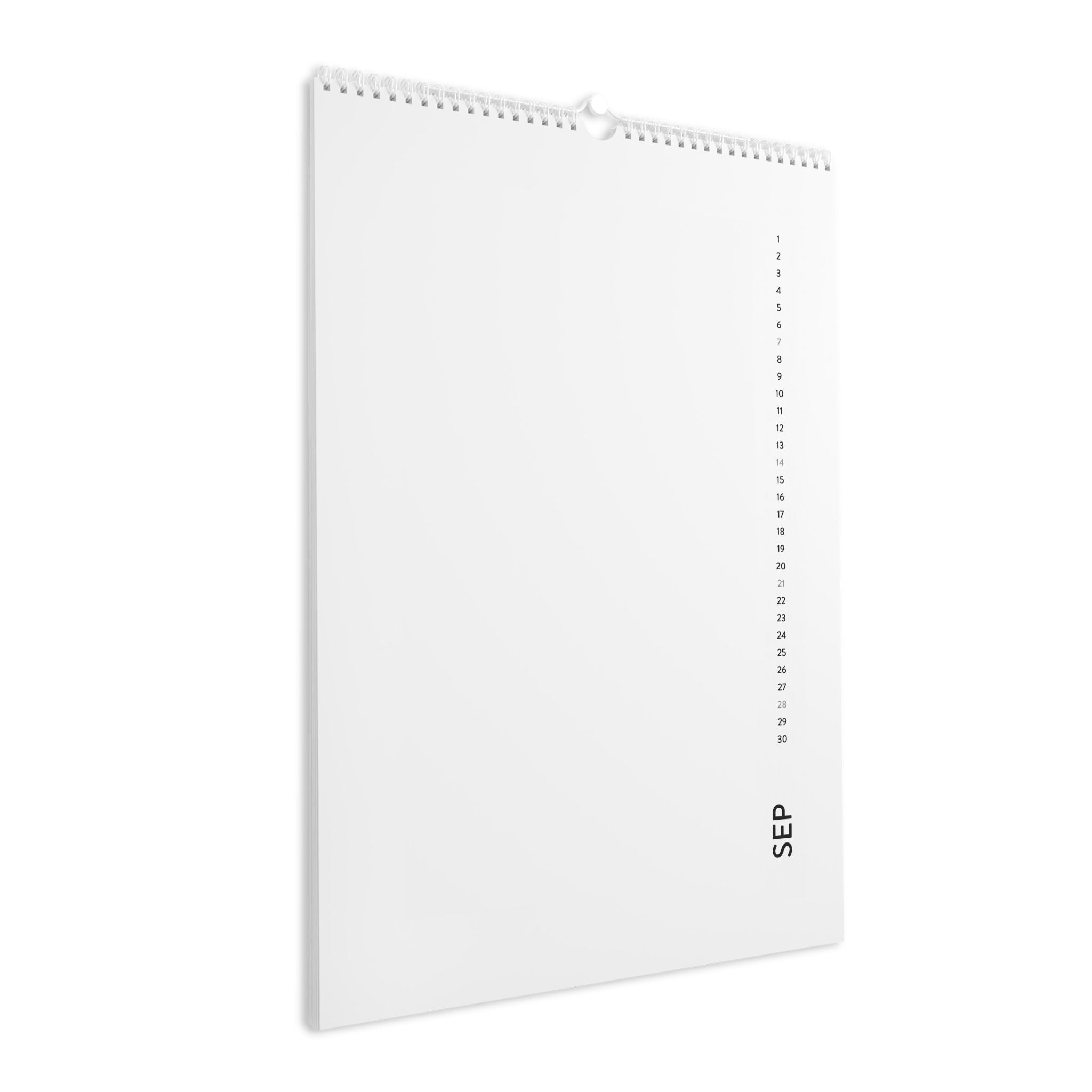 Minimalist 2025 Wall Calendar — Vertical Monthly Dates